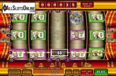 Win Screen. Crazy Money High Denom from Incredible Technologies