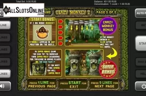 Bonus Game. Crazy Monkey 2 (Igrosoft) from Igrosoft