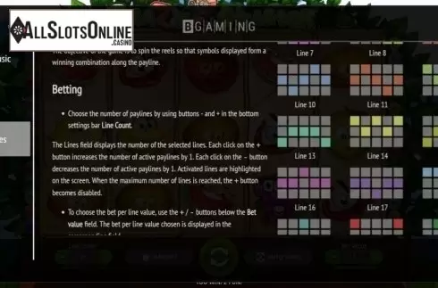 Paylines. Crazy Starter from BGAMING