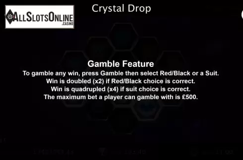 Paytable 4. Crystal Drop from Cozy