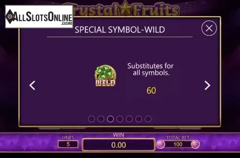 Paytable 3. Crystal Fruits (Dragoon Soft) from Dragoon Soft