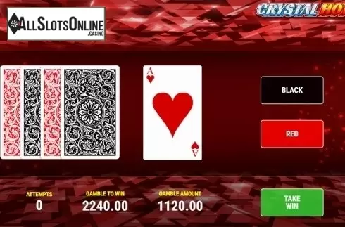 Gamble win screen. Crystal Hot 40 from Fazi