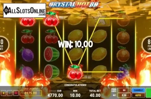 Win Screen 3. Crystal Hot 80 from Fazi