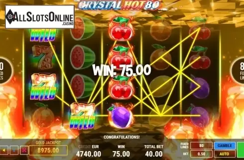 Win Screen 4. Crystal Hot 80 from Fazi