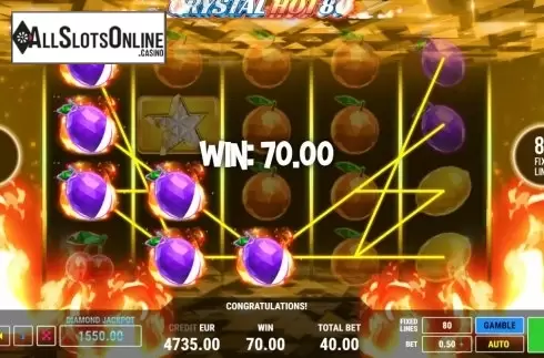 Win Screen 3. Crystal Hot 80 from Fazi