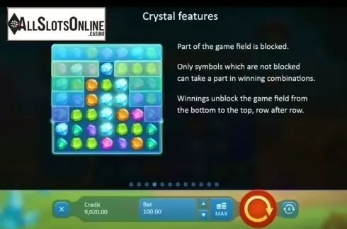 Paytable 4. Crystal Land from Playson