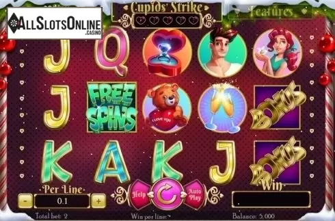 Reel Screen. Cupids Strike Christmas Edition from Spinomenal