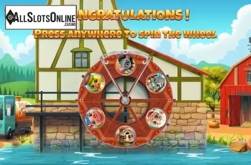Bonus Game screen. Cute Farm from Thunderspin