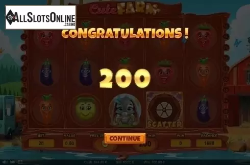 Win screen. Cute Farm from Thunderspin