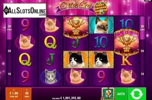 Reel Screen. Cutie Cat CCS from Gamomat