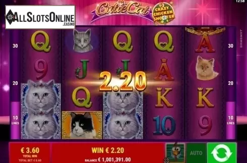Win Screen. Cutie Cat CCS from Gamomat