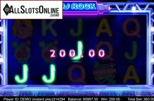 Win Screen. DJ Rock from Triple Profits Games