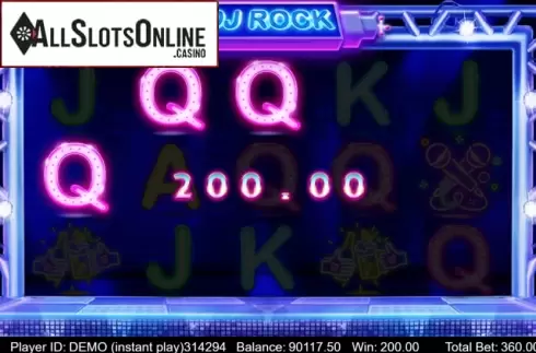 Win Screen 3. DJ Rock from Triple Profits Games