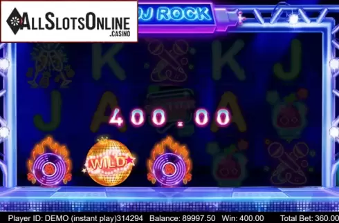 Win Screen 4. DJ Rock from Triple Profits Games