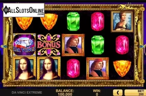 Reel Screen. Da Vinci Extreme from High 5 Games