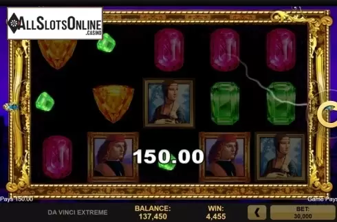 Win Screen 4. Da Vinci Extreme from High 5 Games