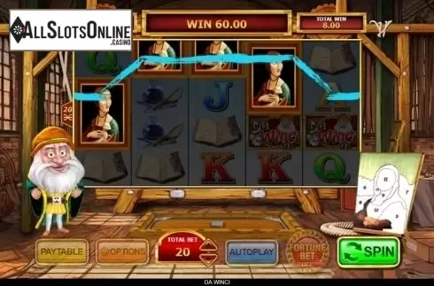 Win screen. Da Winci from Inspired Gaming