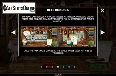 Paytable 4. Da Winci from Inspired Gaming