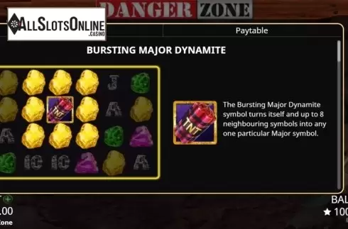 Features 1. Danger Zone from Booming Games