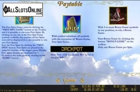Paytable 2. Dante's Paradise HD from World Match