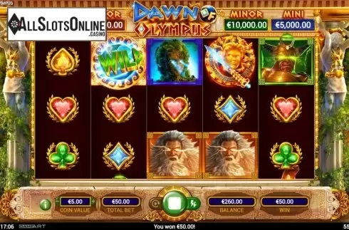 Win Screen. Dawn of Olympus from GameArt
