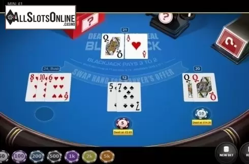 Game screen 3. Deal Or No Deal Blackjack from Red Tiger