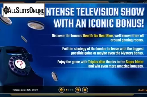 Bonus Game 1. Deal Or No Deal Blue from GAMING1