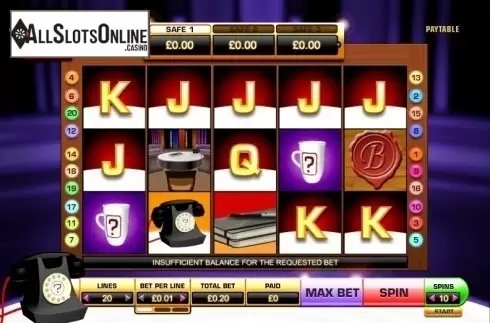 Reel screen. Deal or no Deal: The Banker's Riches from Playtech