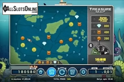 Treasure map screen. Deep Blue (Magnet) from Magnet Gaming