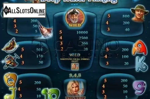 Screen7. Deep Water Fishing from Casino Technology