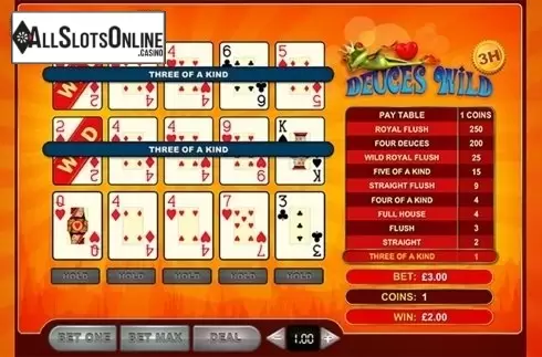 Game workflow 3. Deuces Wild 3 Hands (GVG) from GVG