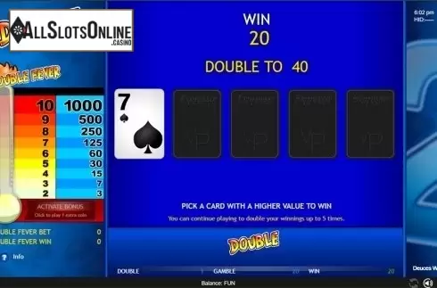 Gamble game screen. Deuces Wild (Espresso Games) from Espresso Games