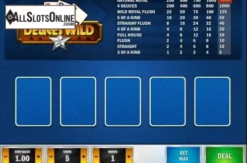 Game Screen 1. Deuces Wild MH (Play'n Go) from Play'n Go