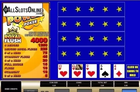 Game Screen. Deuces Wild MH (Microgaming) from Microgaming