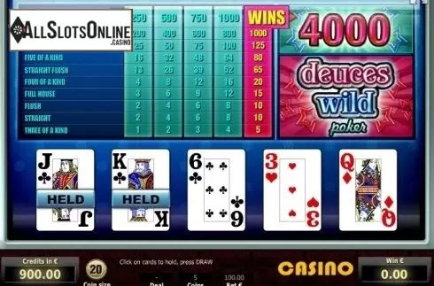 Game Screen 2. Deuces Wild Poker (Tom Horn Gaming) from Tom Horn Gaming