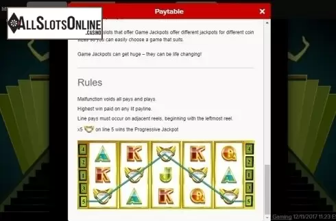 Paytable 4. Diamond Bonanza from Roxor Gaming