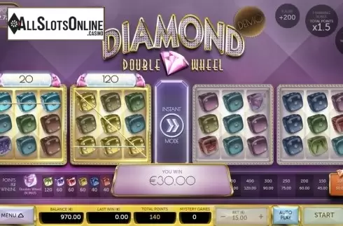 Win Screen. Diamond Double Wheel from Air Dice