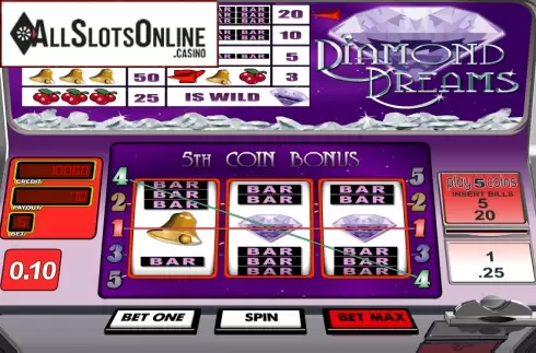 Reels 1. Diamond Dreams from Betsoft