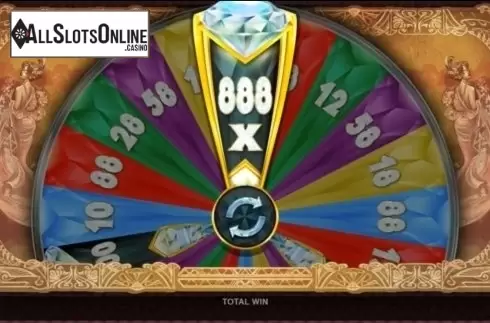 Bonus wheel screen. Diamond Empire from Triple Edge Studios
