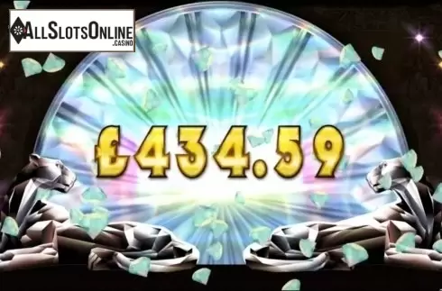 Bonus game win screen. Diamond Empire from Triple Edge Studios