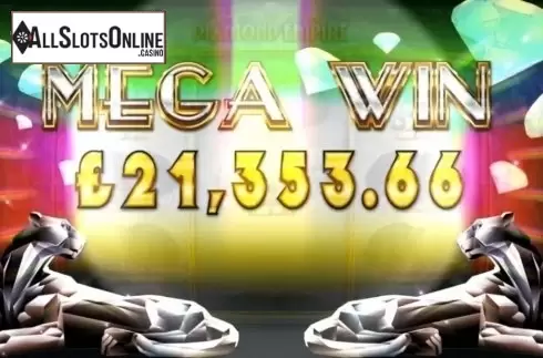 Mega win screen. Diamond Empire from Triple Edge Studios