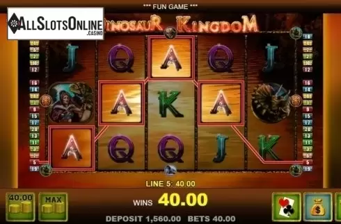 Win Screen. Dinosaur Kingdom from Merkur