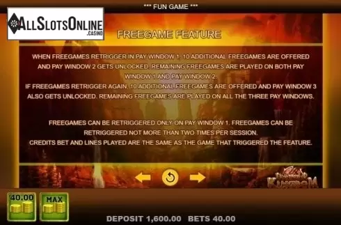 Free Spins 2. Dinosaur Kingdom from Merkur