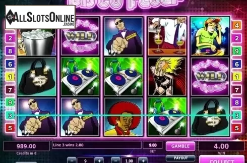 Win screen. Disco Fever (Tom Horn Gaming) from Tom Horn Gaming