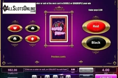 Double Up screen. Disco Fever (Tom Horn Gaming) from Tom Horn Gaming