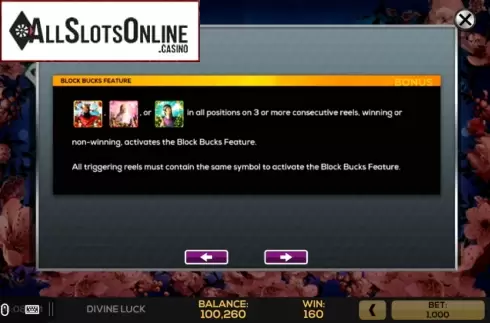 Block Bucks 1. Divine Luck from High 5 Games
