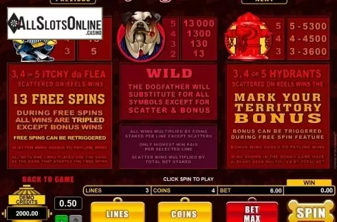 Screen2. Dogfather from Microgaming