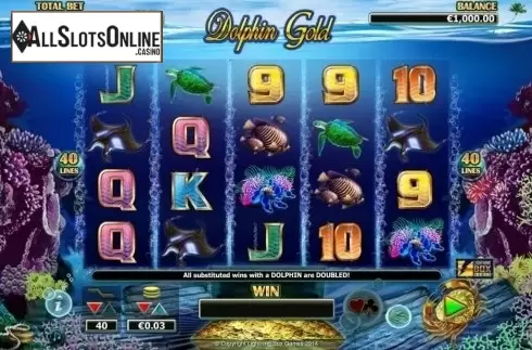 Reel screen. Dolphin Gold from Lightning Box