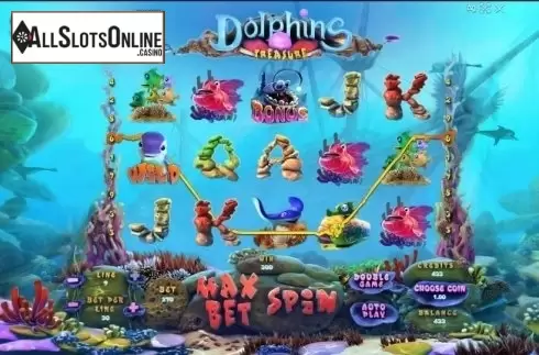Wild Win screen. Dolphins Treasure from Evoplay Entertainment