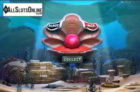 Risk (Double up) game screen. Dolphins Treasure from Evoplay Entertainment